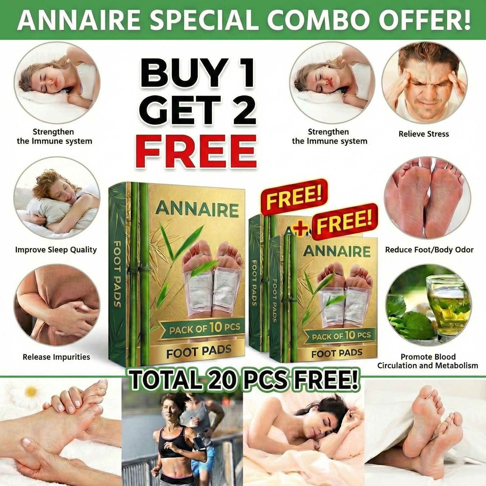 Detox Foot Patches Combo Buy 1 Get 2 Free