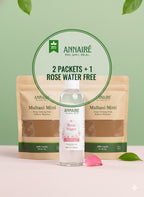 100% Organic Combo 2 Multani Mitti Packs + 1 Rose Water FREE