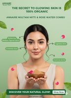 100% Organic Combo 2 Multani Mitti Packs + 1 Rose Water FREE